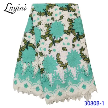 

High Quality Cord Lace Fabric Water Soluble Lace Fabric with Stones 2020 Latest Guipure Cord Lace for Wedding Dress L3080B