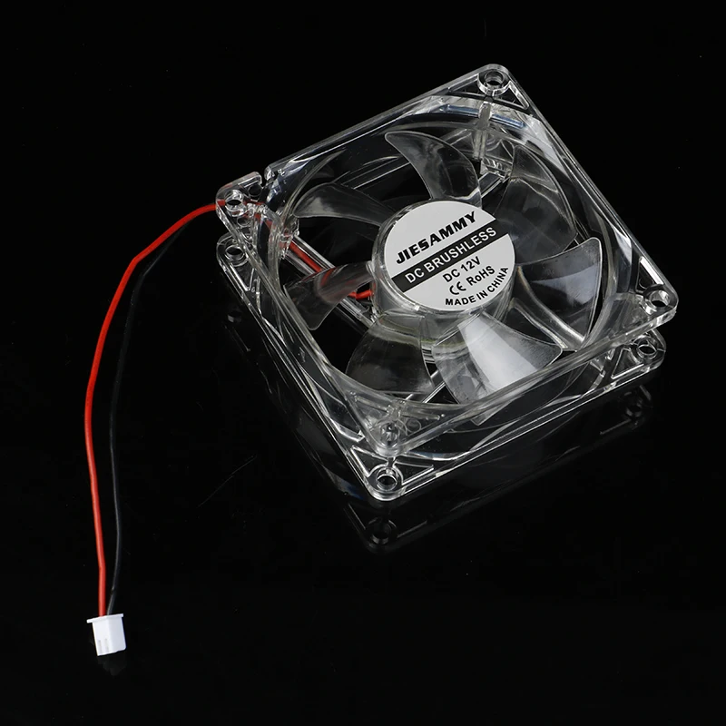 1Pcs Good Quality 80mm DC 12V 4Pin Transparent Cooling Fan PC Computer Case Brushless |