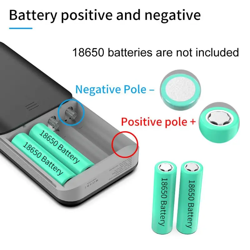 3in1 18650 Battery DIY 10W Qi Wireless Charger USB