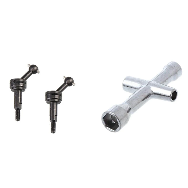 2Pcs Metal Universal Drive Joint &amp 2pcs 4/5/5.5/7mm Cross Wrench Sleeve for Spanner M4 RC HSP 80132 | Игрушки и хобби