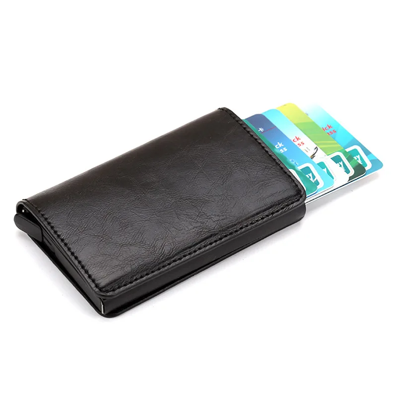 

Wholesale Business-Style xin yong ka he Creative Card Case Business Card Holder Cool Bankcards Box RFID Portable Customizable