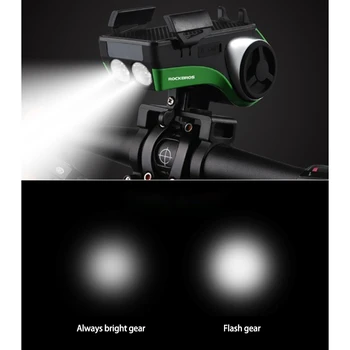 

Dropship-Rockbros Waterproof 5-In-1 Bicycle Computer Phone Holder Bluetooth o MP3 Player Speaker Bicycle Light
