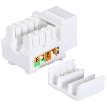 

New-50 Pcs Generic Cat6 RJ45 Jack Punch-Down Stand Ethernet Module Coupler