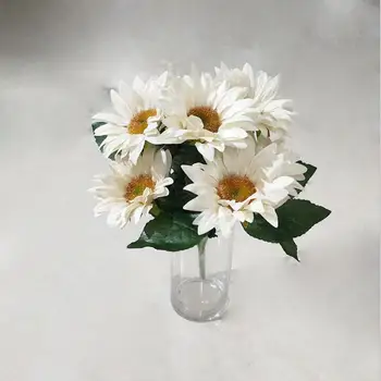 

8Pcs Fake Sunflower (7 heads/piece) 17.72" Length Simulated Chrysanthemum for Wedding Home Decorative Artificial Flowers