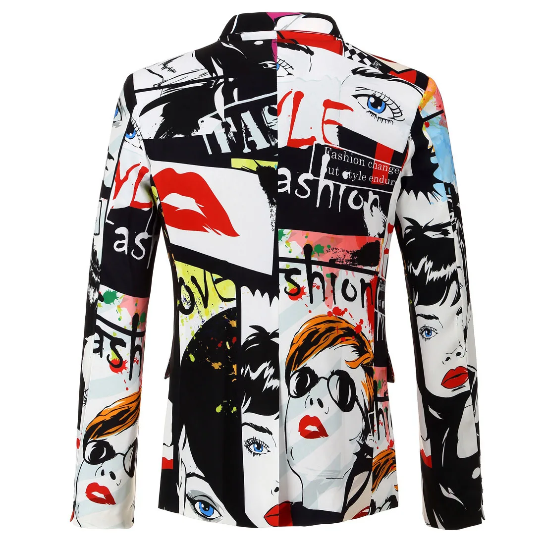 YXHK Brand 2019 New Tide Men Sakko Fashion Printing Blazer Design Plus Size Hip Hot Casual Man Jacket Slim Fit Singer Costume