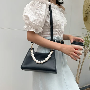 

Bags for Women Shoulder Majong Bag 2020 New Korean Version of The Wild Foreign Pearls ShoulderPurse Sac A Main Torebka Damska
