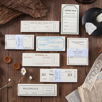 

8 Packs 400PCS Travel Around The World Cool Vintage Style Memo Pad Cool Paper Notes Decoration Materials Free Shipping