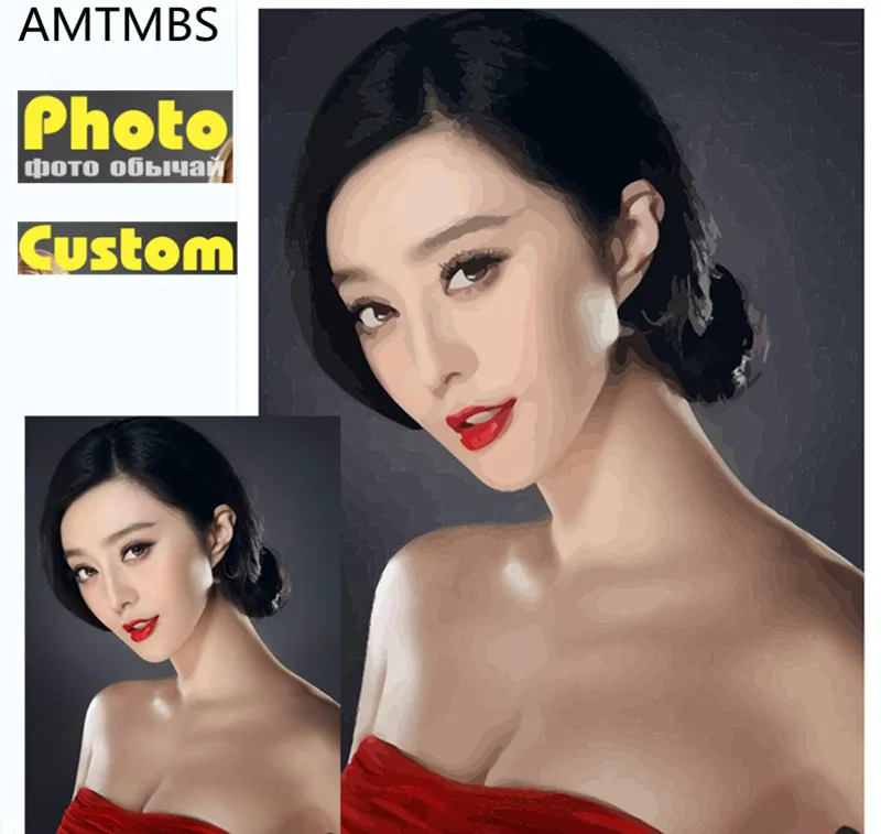 Индивидуальная фотография на заказ DIY Цифровая печать масляной картины фото с