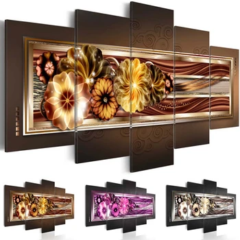 

HUACAN 5D 5pcs/set Flowers Diamond Painting Full Drill Square Embroidery Multi-picture New Arrival Diamond Art Home Decor