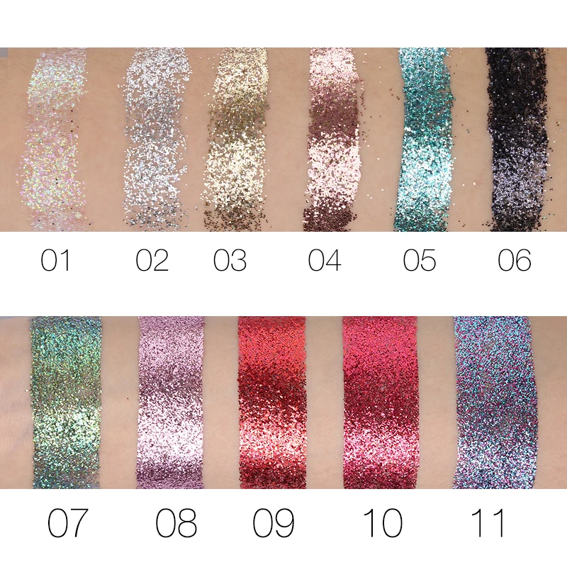 Косметический набор для макияжа от бренда Beauty 10 цветов блестящая паста мерцающая
