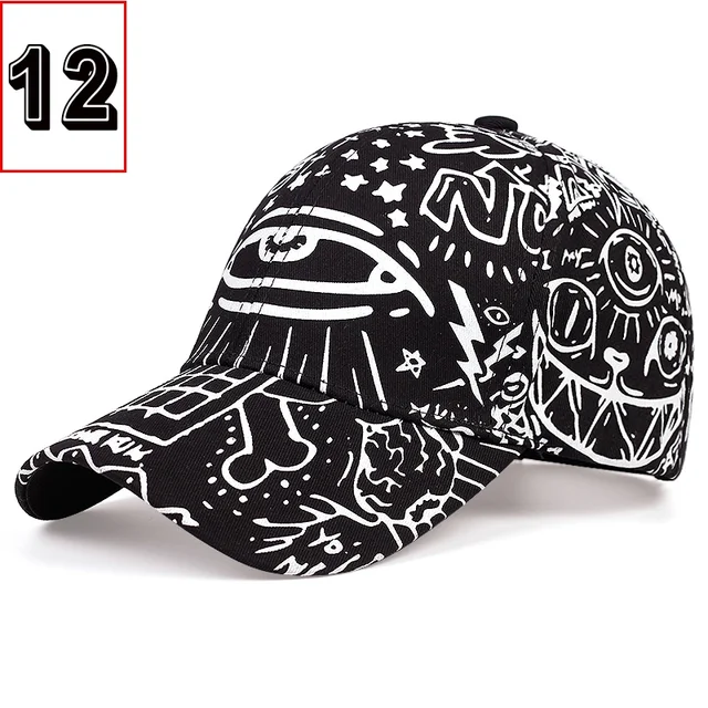 38 Styles Hot Graffiti Baseball Cap Women’s Hat Summer Sun Hat Cotton Men’s Baseball Cap Sports Cap Golf Cap Gorras Hombre 12