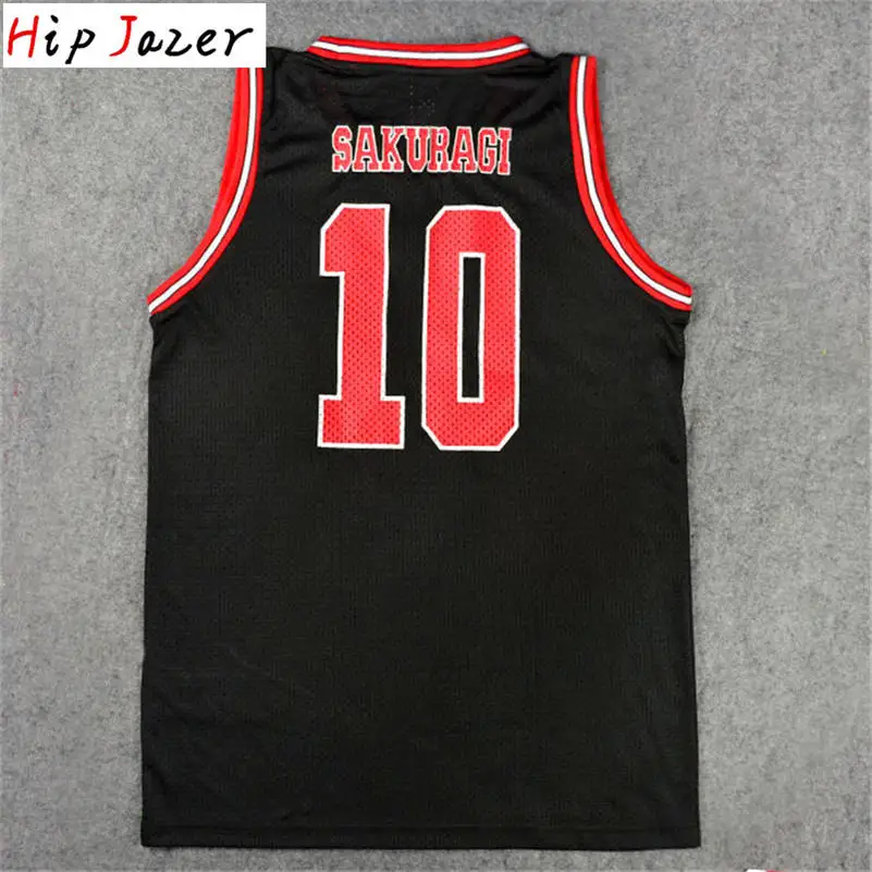 thumbnail image 1 of Cosplay Shohoku10 # HANAMICHI 7 # MIYAGI 11 # Rukawa Kaede camiseta de baloncesto conjunto pantalones cortos deporte equipo de baloncesto uniforme, 1 of 5