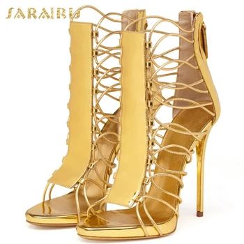 

Sarairis On Sale 2020 Sexy Fetish High Heels Large Size 45 Customized Gladiator Party Summer Women Shoes Sandals