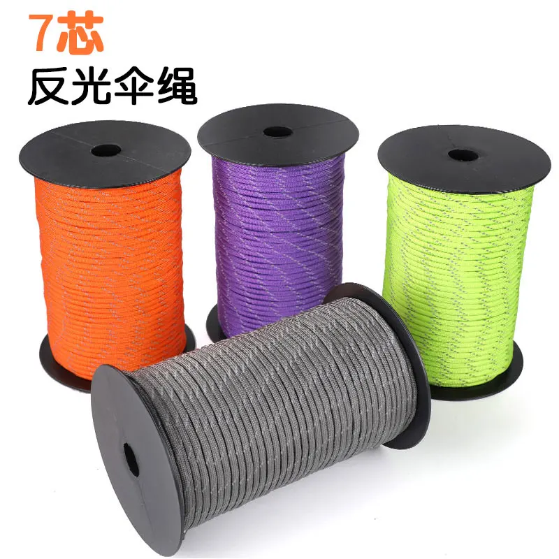 EXTEDRG 10-Strand Core Paracord 100 Feet Strong Polyester Rope Parachute Cord for Outdoor Survival Tent Hiking Camping Accessories