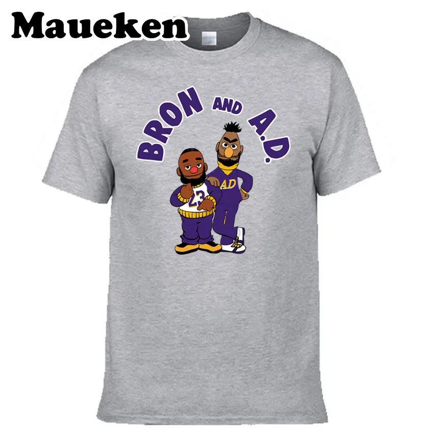 3 Мужская футболка BRON AND AD 23 LeBron James 23 Anthony Davis 3 одежда футболка мужская футболка с круглым вырезом W19100801 - Цвет: 3