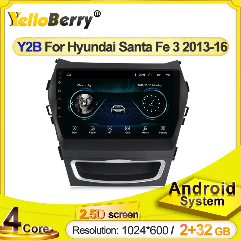 1 ГБ 16 Android IPS экран видеовыход автомобильный DVD-плеер для Hyundai IX45 Santa Fe 2013-2018 GPS-плеер