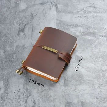 Genuine Leather Traveler Notebook Passport Planner Note books Notebook Organizer Journal Agenda Daily Office School 135X105mm 1