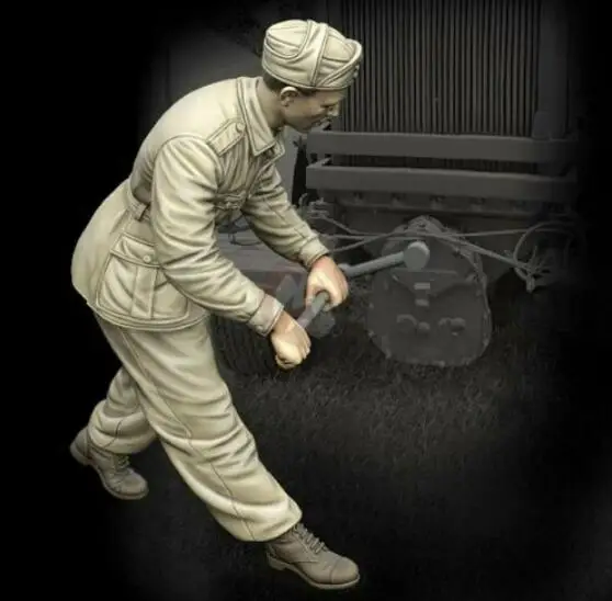 Фигурка из неокрашенной смолы в масштабе 1/35 итальянская фигурка с коллекцией