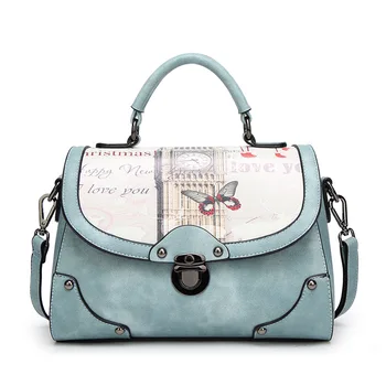 

2020 Spring and Summer New Scrub Women's Bag Lock Buckle Vintage Handbag Solid Color Shoulder Messenger Bag