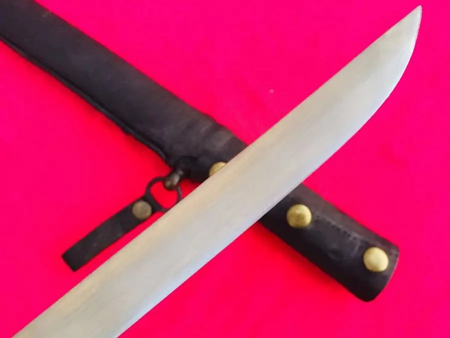 Винтажный Японский Катана сабля армии Nco. Самурайский меч Oxhide Saya с номером