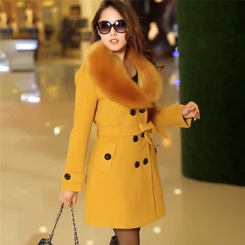 

2019 Autumn Winter New Double Breasted Trench Female High Quality Business Outerwear Woman Classic With Belt Long Trench Coat