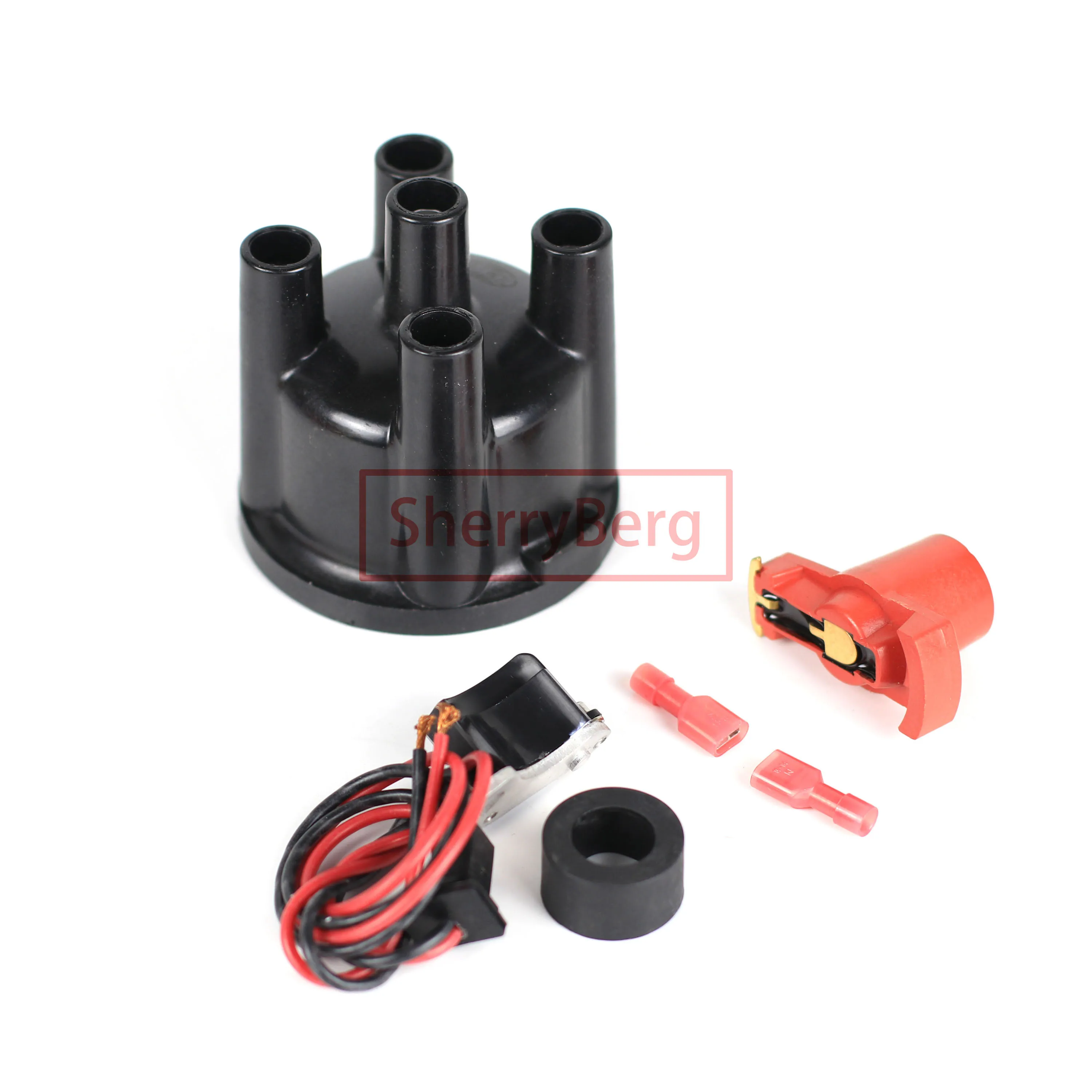 SherryBerg Distributor Cap + Rotor + Electronic Ignition Kit for Bosch JFU4 Distributor 1 kit Right Hand FOR VW Choose Color