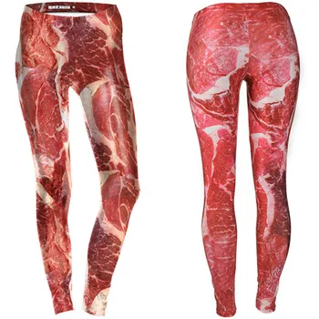 

Fashion Leggins Ladies Five-Flower Meat Printing Fitness Running Tight Bottom Pants Jeggings Leggins mujer лосины W10