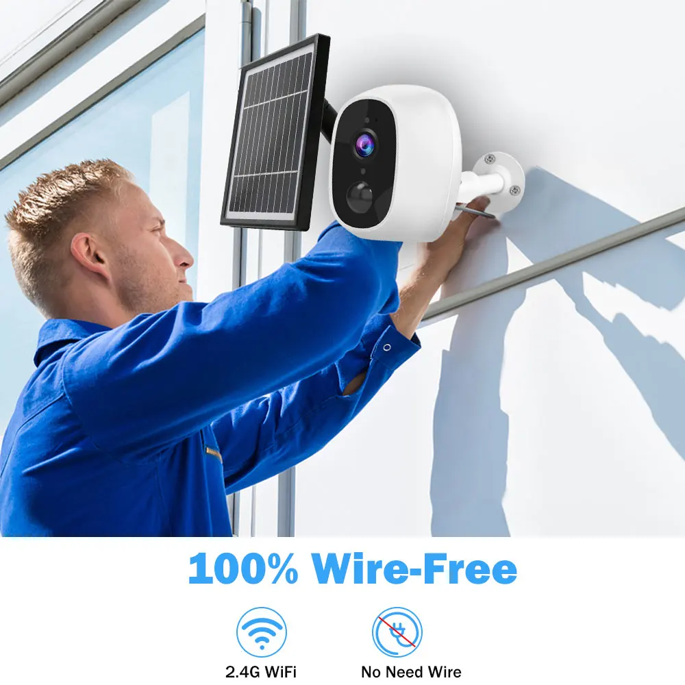 IP камера HISMAHO с солнечной батареей и Wi Fi 1080P HD 2 МП|Камеры видеонаблюдения| |