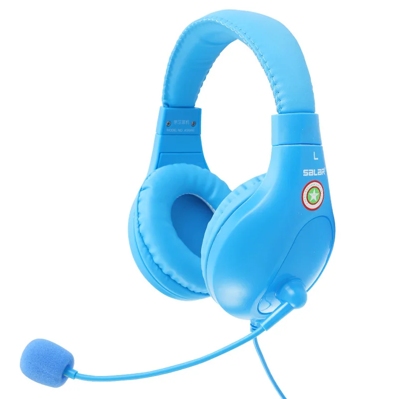 Wired Kids Headphone With Noise reduction Microphone Over Ear Headsets Soft Earmuff Kids Gift Music Stereo Earphone for Phone