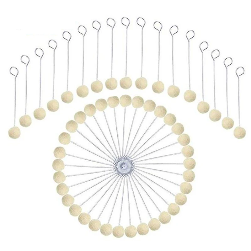 

100Pcs Leather Dye Ball Brush for Diy Crafts Dyeing Applicator with Metal Handle for Diy Crafts Projects