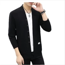 Мужской тонкий свитер куртка мужской плотый Вязаный Кардиган Slim Fit уличная одежда Повседневный мягкий и удобный вязаный свитер M-3XL