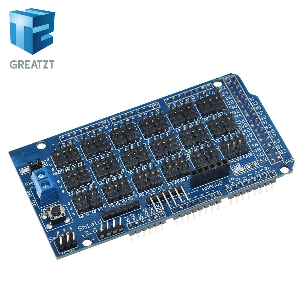 Датчик для Arduino MEGA Shield V1.0 V2.0 выделенная Плата расширения 2560 Sup IIC Bluetooth SD детали