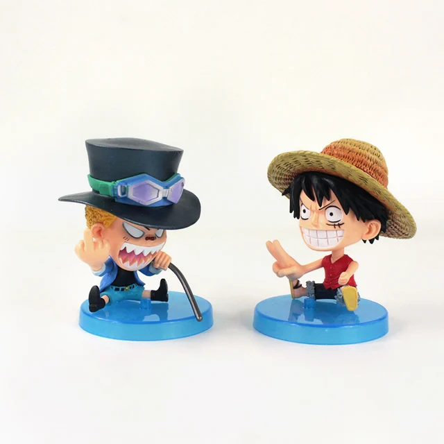 Paiuan OP Figures Toy 6PCS Luffy Sanji Ace Zoro Robin Sabo Action