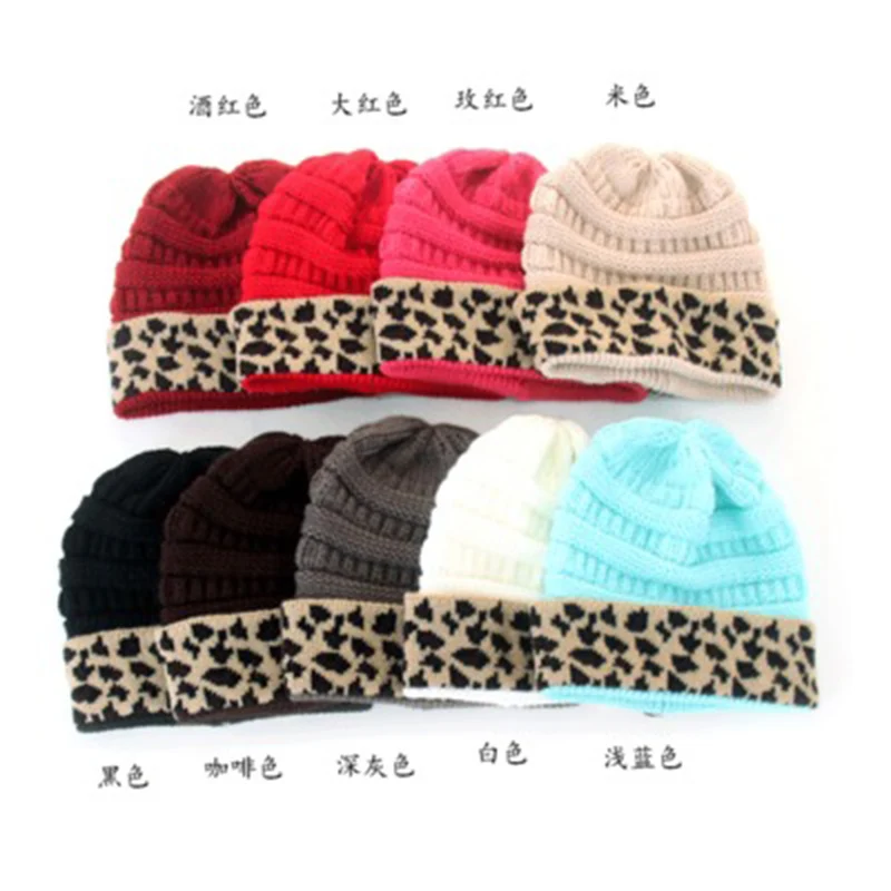 Зимние фирменные леопардовые шапки, женская теплая зимняя женская шапка, шапка для девочек, вязаные шапки, шапка, толстые женские шапки с биркой