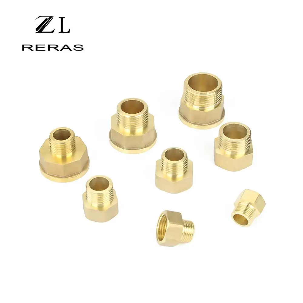 Медь 1/8 &quot1/4&quot 3/8 &quot1/2&quot Папа мама Резьбовая муфта адаптер латунный фитинг