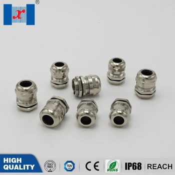 

2 pcs Nickel Brass Metal IP68 Waterproof Cable Glands PG16 Connector Wire Glands for 6-12mm cable High quality
