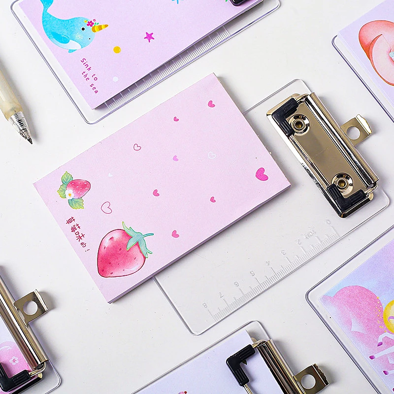 

Memo Pad Writing Pad Korean Note Paper Suit Kawaii Plate Clamp Stationery Creative Decoration Student School Office Supplies