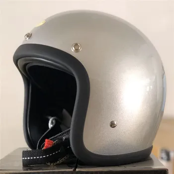 

TT CO style motorcycle helmet No more mushroom head light weight and comfortable Fiberglass shell hand made open face helmet