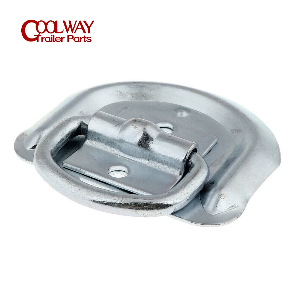 4PCS Trailer Zinc Plated Tie Down Deck Lashing D Rope Ring Points Anchor RV Camper Components Caravan Parts Accessories