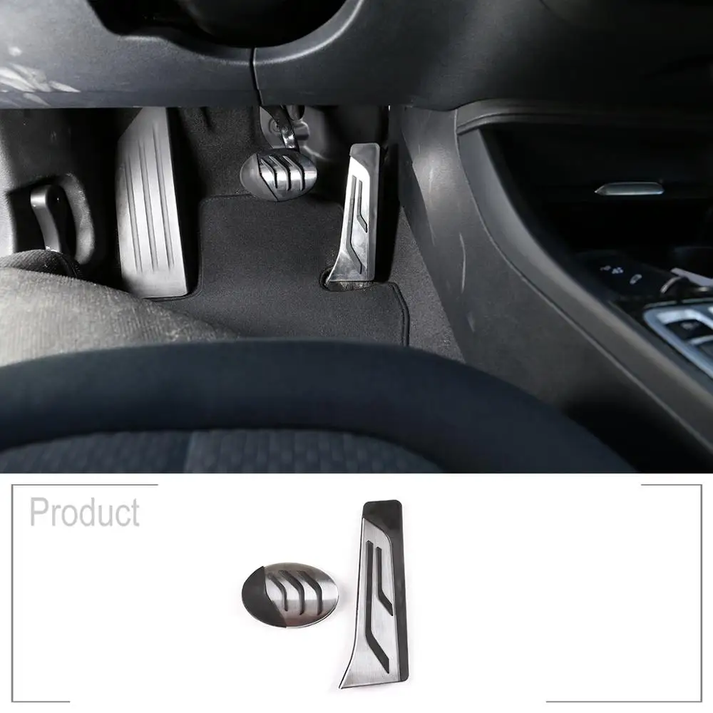 

For BMW F20 F45 F46 1 2 Series 2016- 2020 Stainless Steel Fuel Gas Pedal Car Brake Pedals Cover For BMW X1 X2 F47 F48 AT Parts