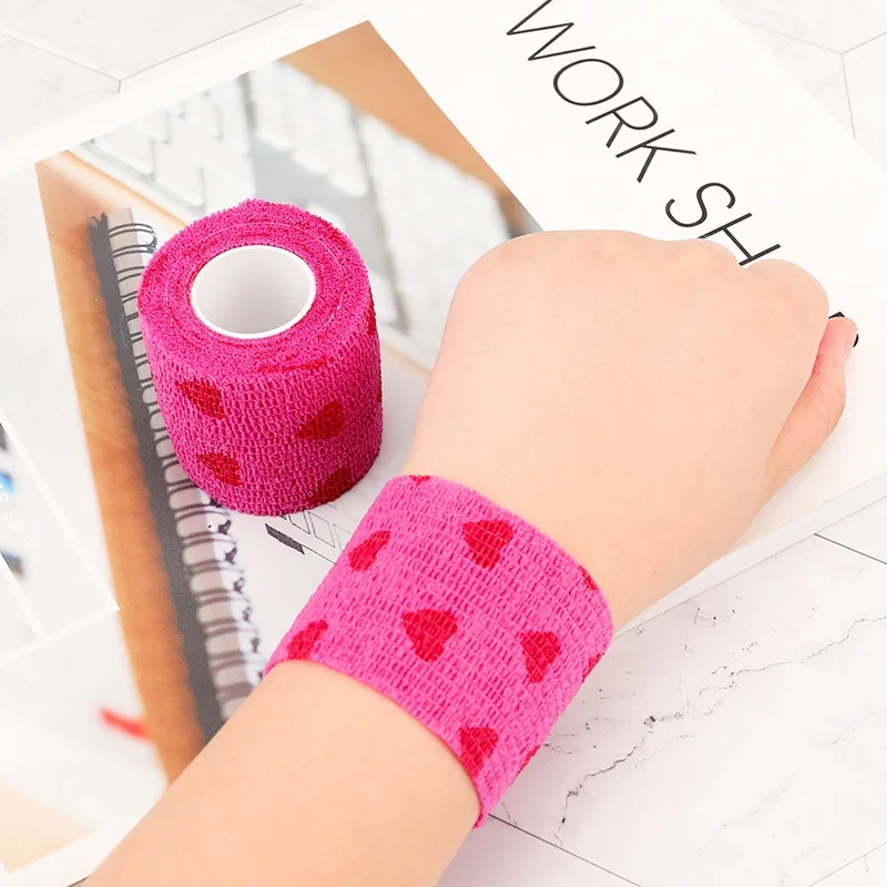 

Tattoo Accessories Self Adhesive Wrap Bandage Tape Pet Flexible Cartoon Printed First Aid 5cmx4.5m