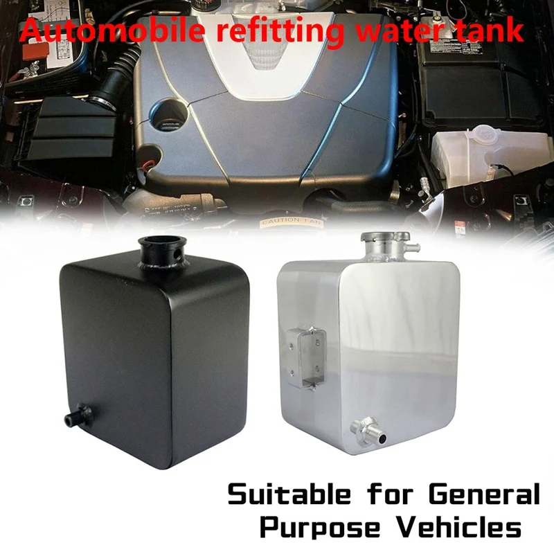 Universal 1L Coolant Radiator Overflow Recovery Water Tank Bottle Aluminum