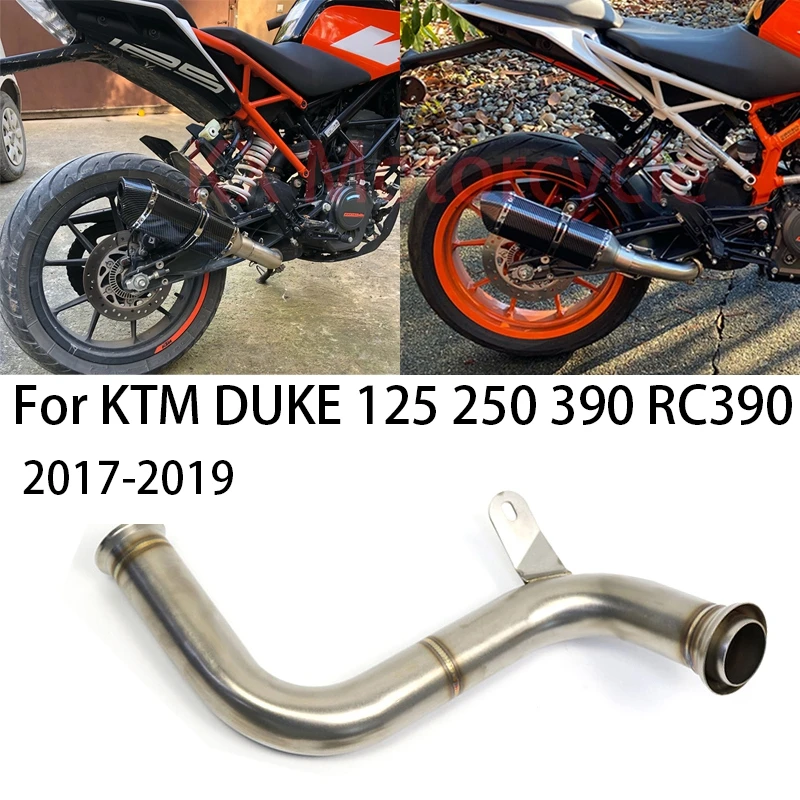 

For KTM DUKE 125 390 250 duke RC125 RC390 2017 2018 2019 2020 Upgrade Modified Motorcycle Exhaust Mid Link Pipe Connector Escape