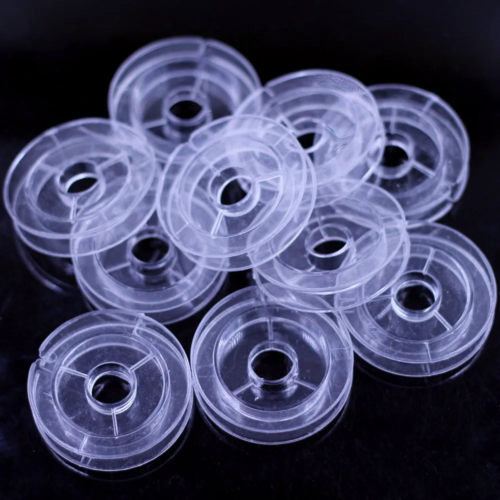 100Pcs Spools Empty Round For Beading Wire Thread String Trims Acrylic Transparent Jewelry DIY Finding 5cm