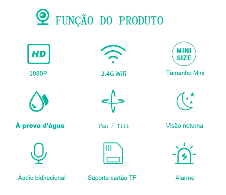 Inqmega 1 Polegada nuvem 1080 p ptz