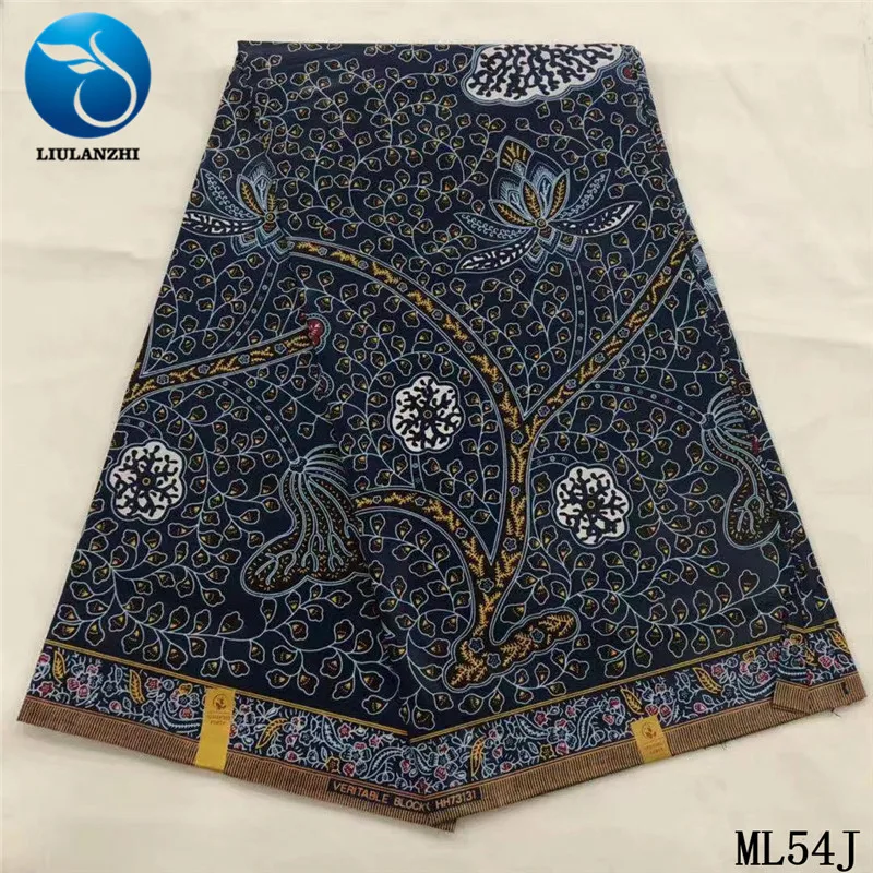 ML54J13 LIULANZHI настоящая восковая ткань 6 ярдов/партия Горячая нигерийский восковой хлопок для платья восковые принты ткань ML54J01-ML54J26 - Цвет: ML54J13