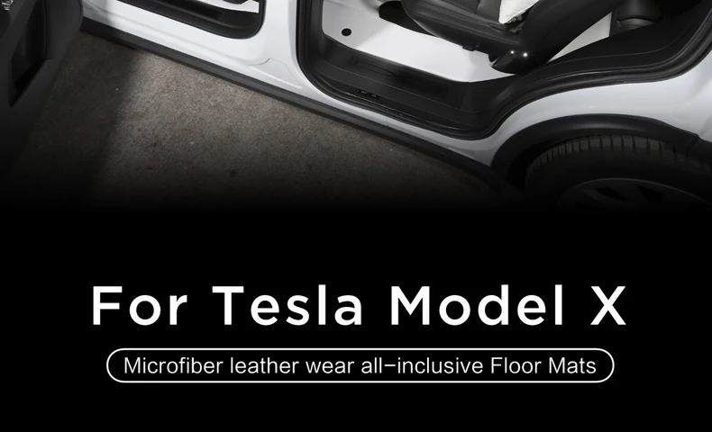 LUCKEASY для Tesla модель X(5-6 сиденья)- автомобиль из микрофибры КОВРИКИ для накладный ресниц, 3 шт./компл