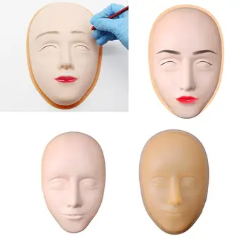 

Fexport 1PC Three Dimensional Tattoo Practice Leather Base Semi Permanent Tattoo Eyebrow Beginner Hands On Simulation Face