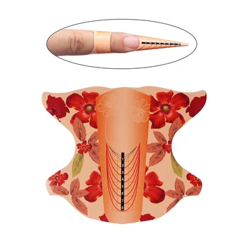 

Finger Angel 50/100/500PCS Nail Form Sticker Tips Orange Paper Nail Art Guide Gel UV Extension French Manicure DIY Tool#FJH07