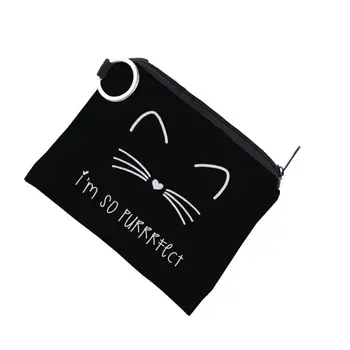 

Cat Printed Card Holder Wallet Purse Organizer Pocket Change Coin Bag L9BE